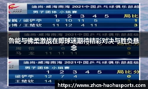 鲁能与佛柔激战在即球迷期待精彩对决与胜负悬念
